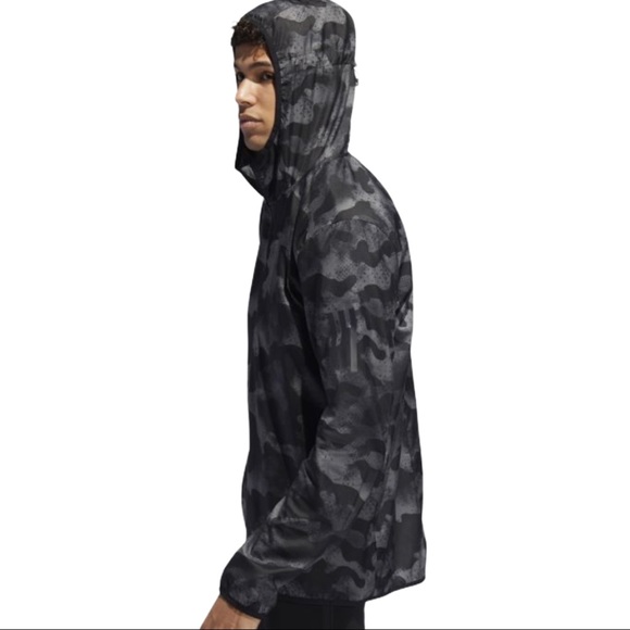 NWT Adidas Men's Own the Run Camo Running Jacket - Picture 3 of 6